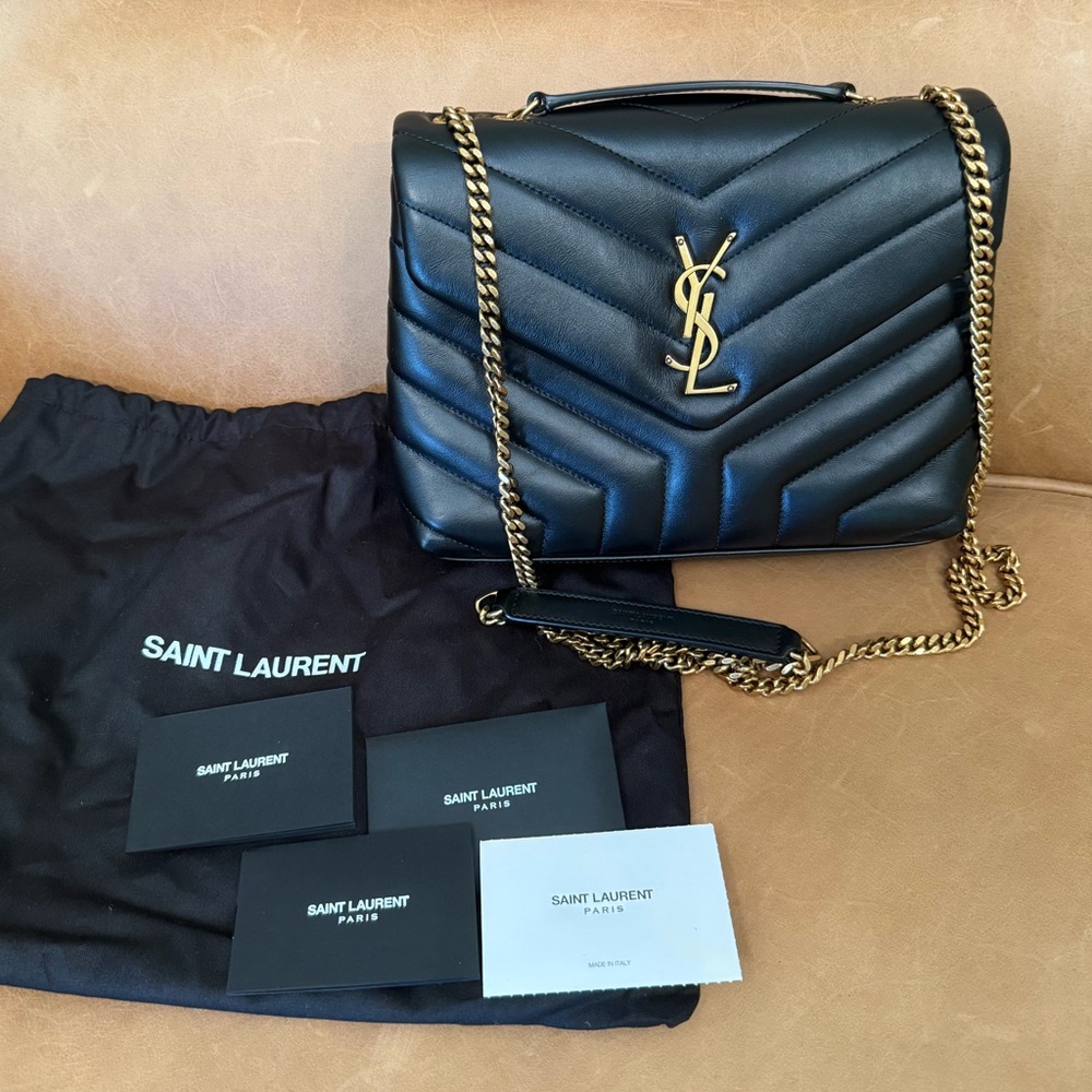 YVES SAINT LAURENT Loulou small quilted leather purse